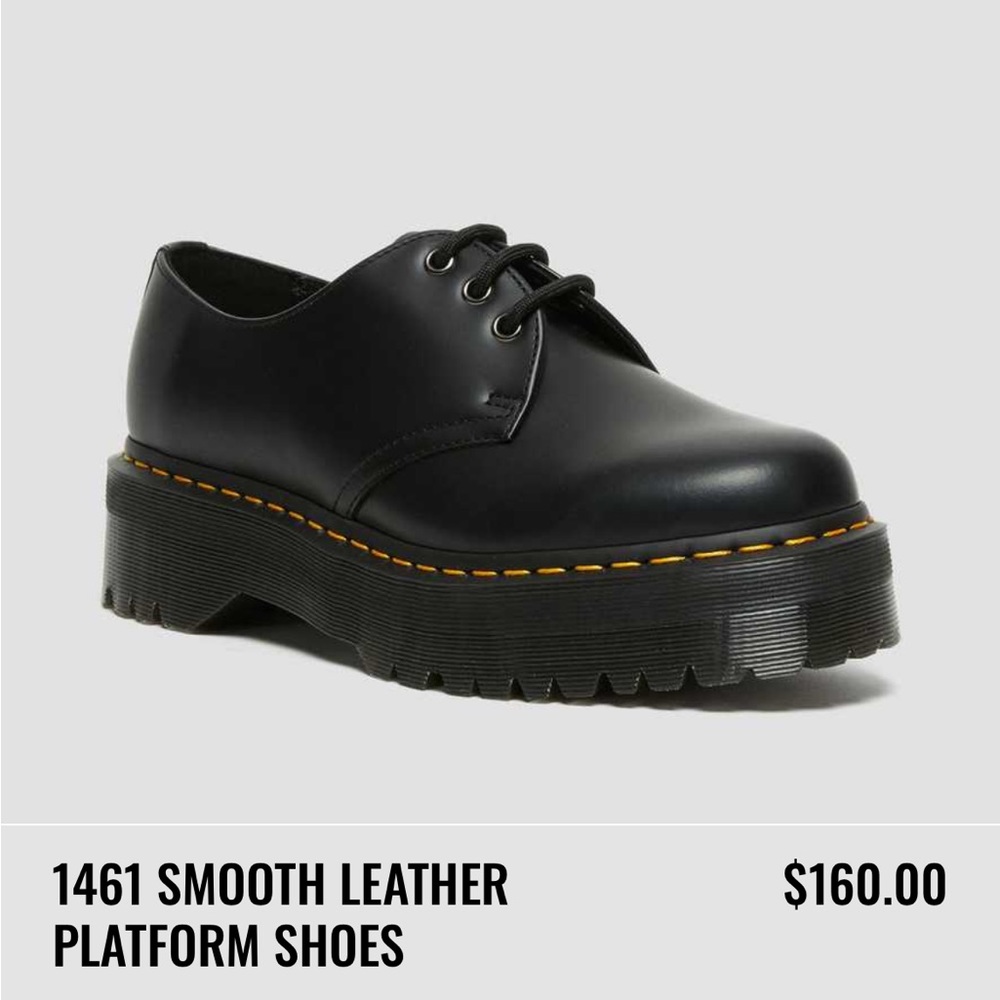 Dr marten 1461 quad black shoes platform derby
